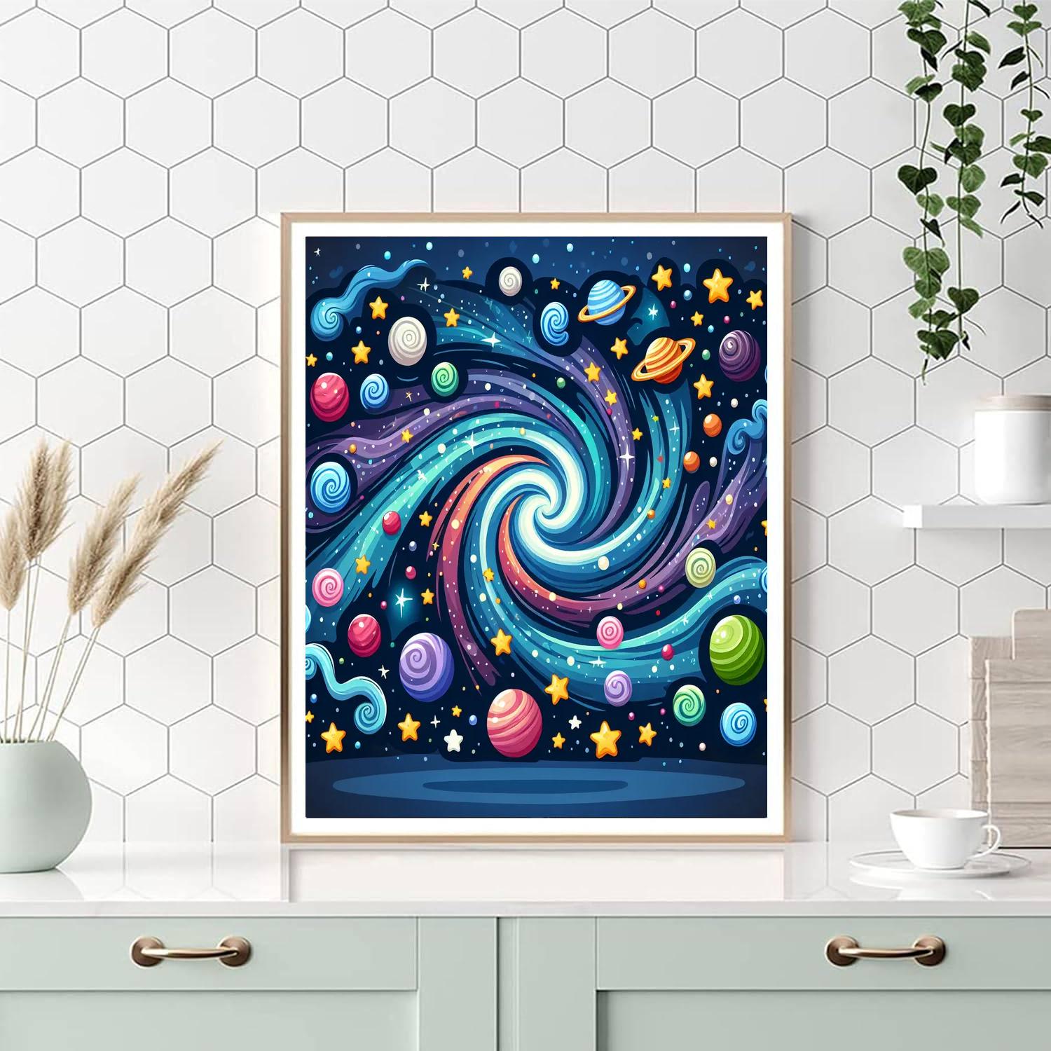 Cosmic Galaxy Expedition Paint By Numbers Art