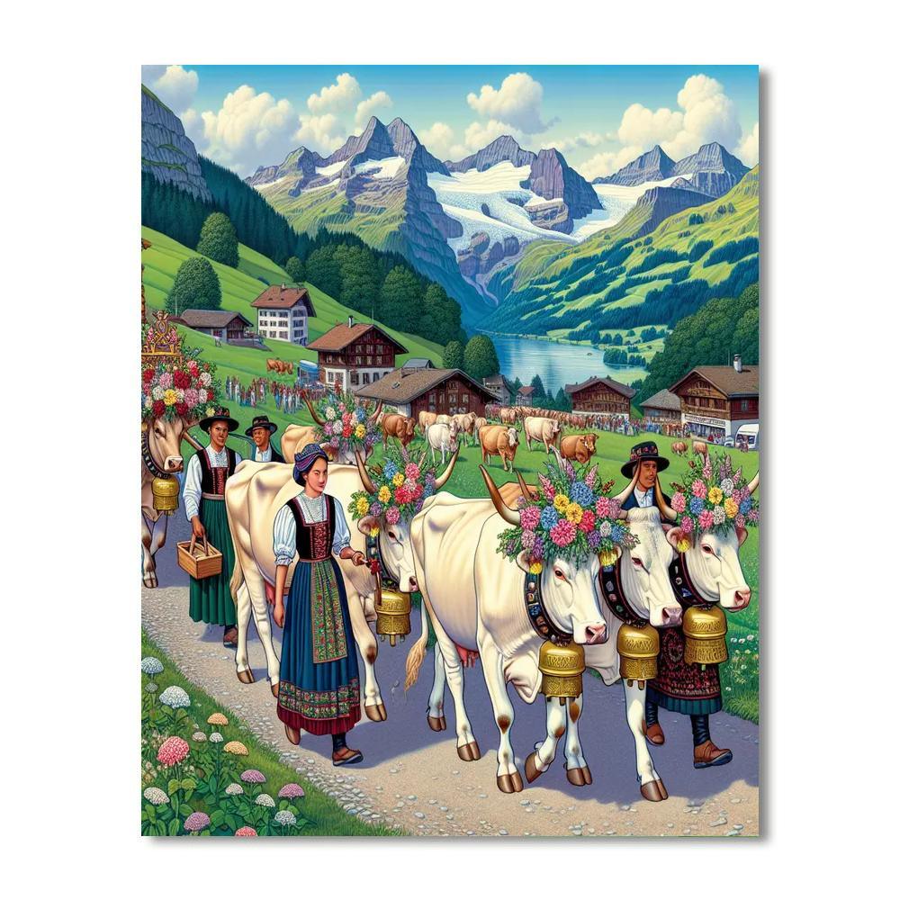 Alpabzug Festival - Switzerland Paint By Numbers Kits