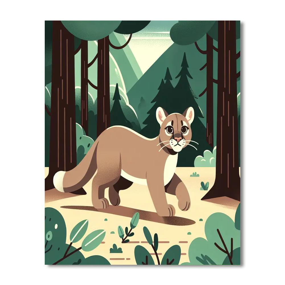 Curious Cougars Numbered Painting Kits