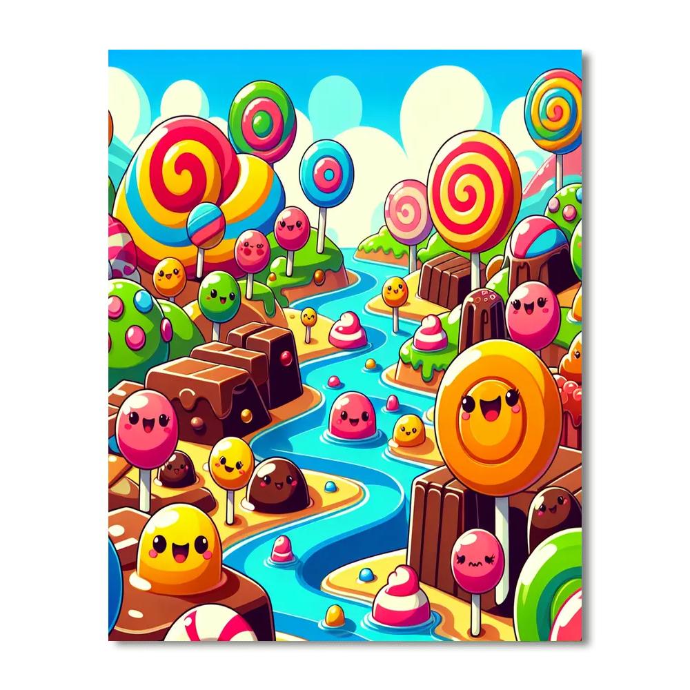 Creative Candy Land Adventure Number Painting