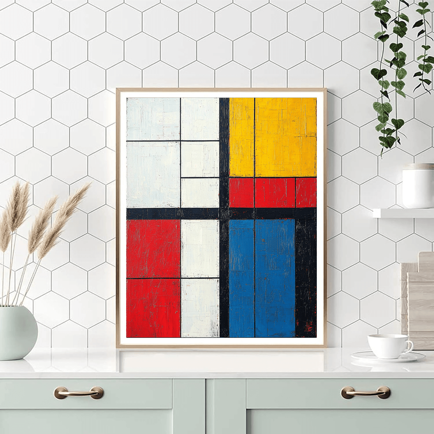 Piet Mondrian Inspired Harmony In City Lines  Paint By Color