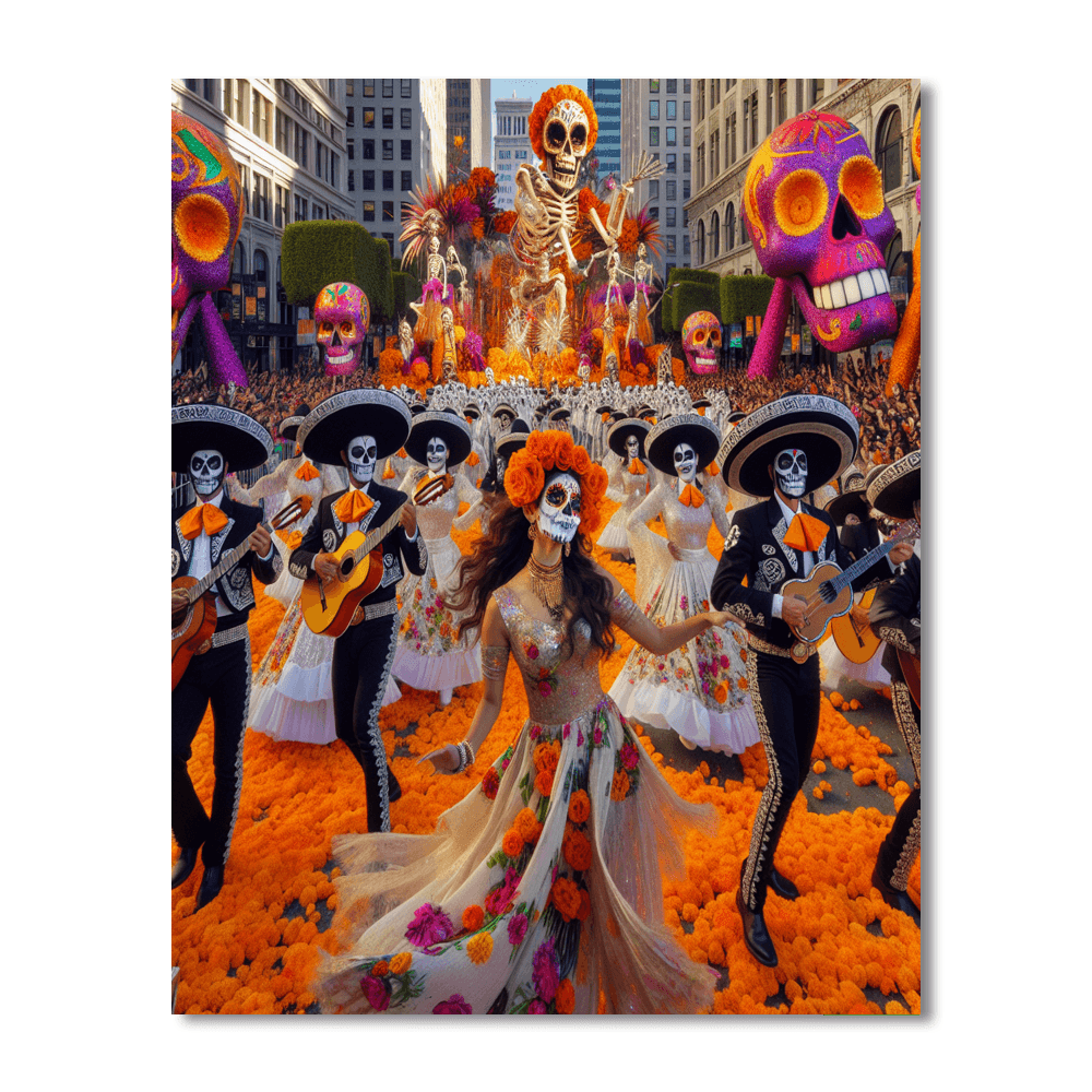 Day Of The Dead Parade - Mexico City Painting By Numbers Kit