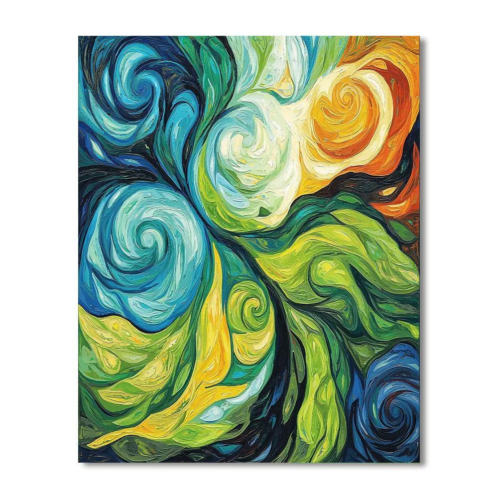 Jean-Michel Basquiat Inspired Abstract Nature  Paint By Color