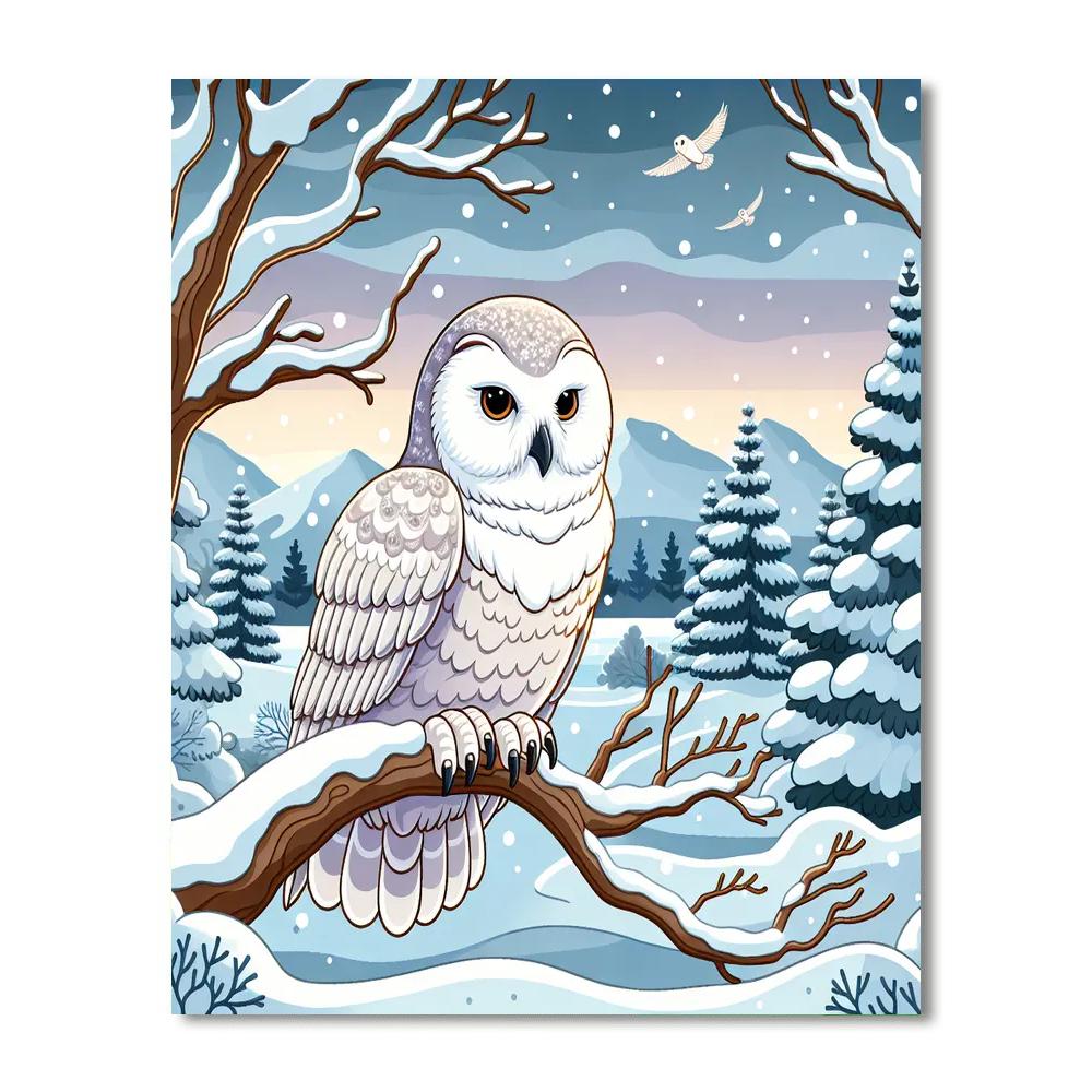 Snowy Owl Wonder Painting Number Kit