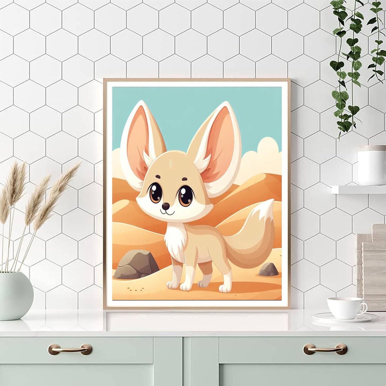 Friendly Fennec Fox Paint By Numbers Art