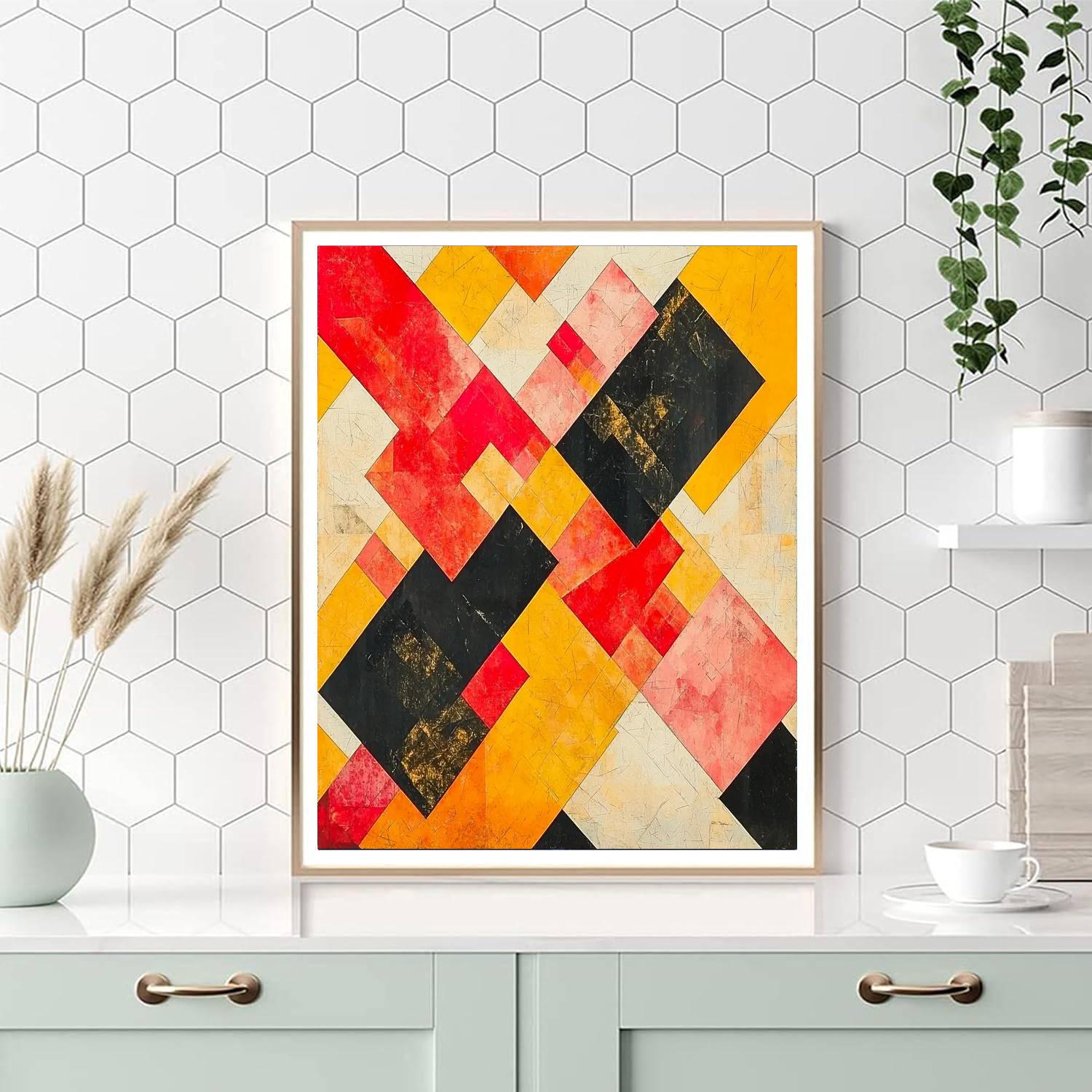 Kazimir Malevich Inspired Curated Chaos  Paint By Color