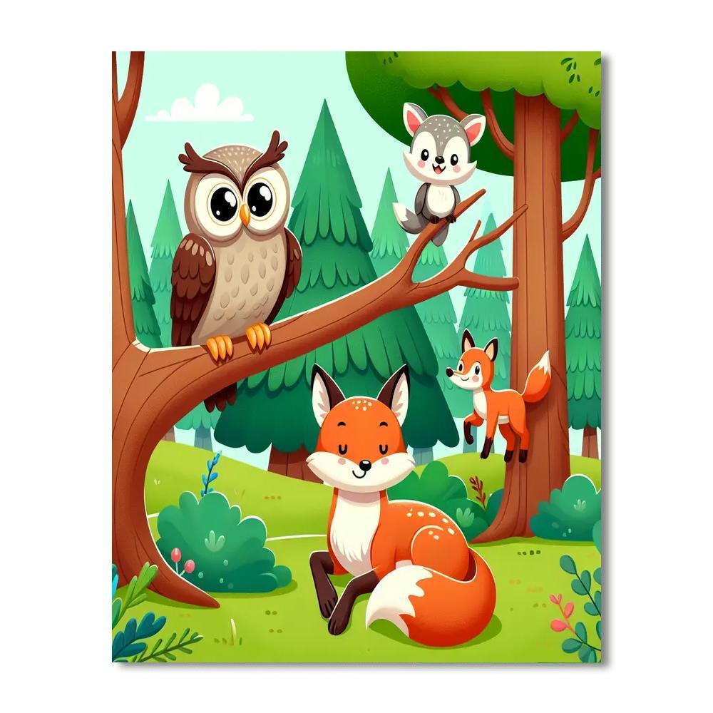 Adventures Of The Forest Friends Numbered Painting Kits