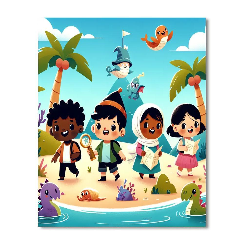 Magical Adventure Island Paint By Numbers