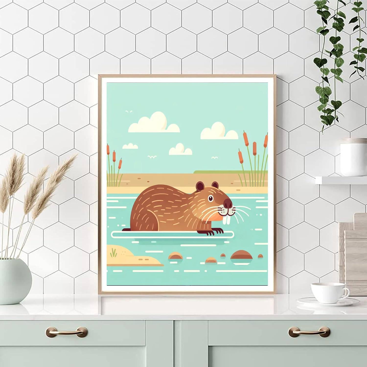 Curious Coypu Paint By Numbers Art