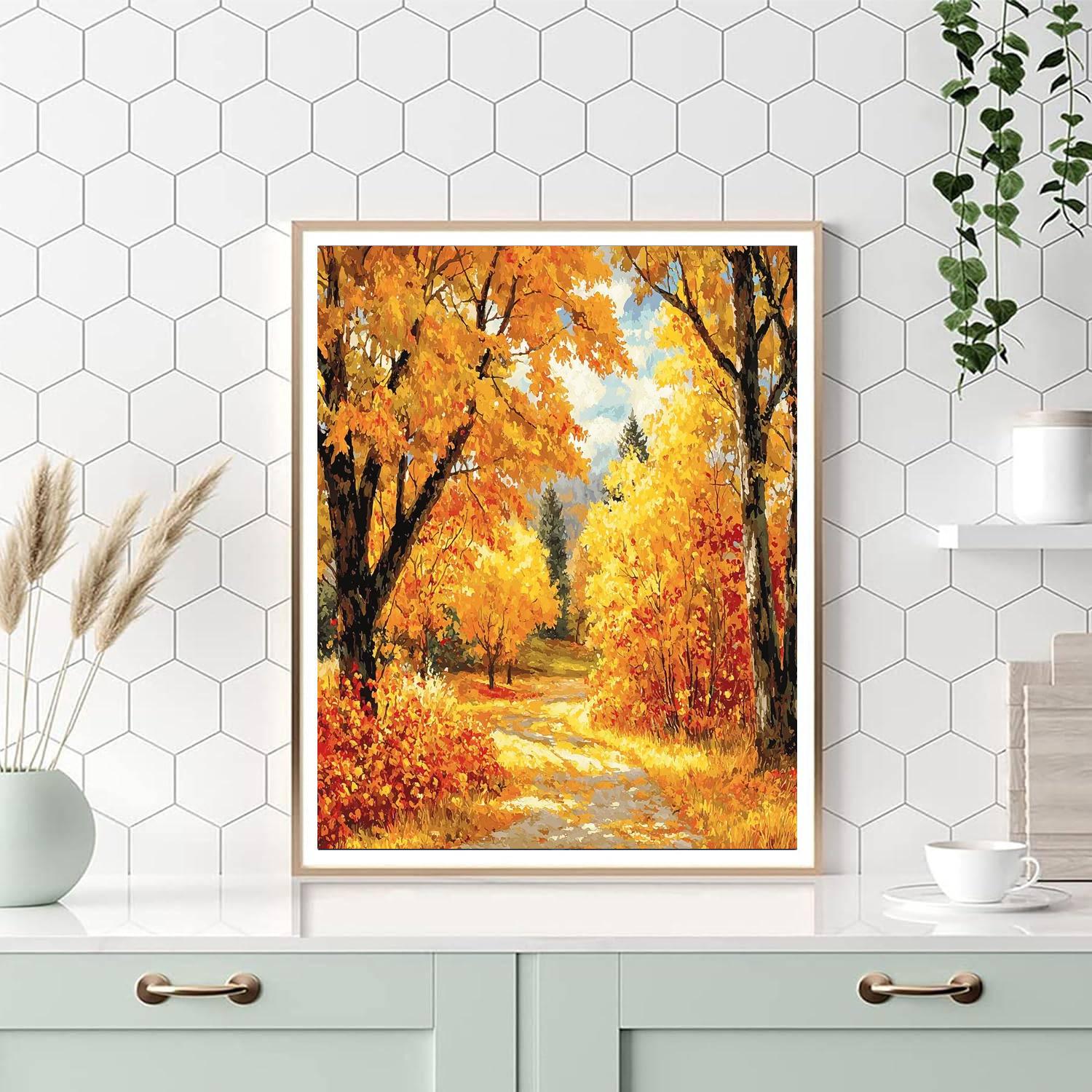 Paul Cézanne Inspired Golden Orchard Reverie  Paint By Numbers Kits