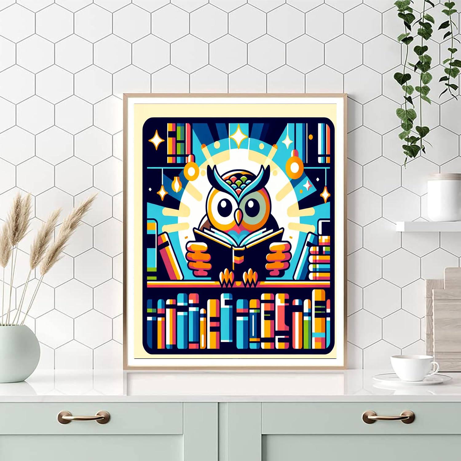 Wise Owl’s Library Lounge Paint By Numbers