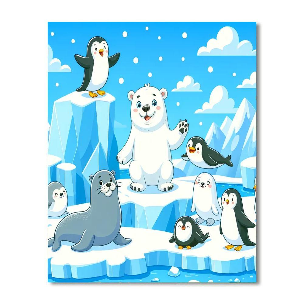 Cheerful Arctic Friends Paint By Numbers Kits