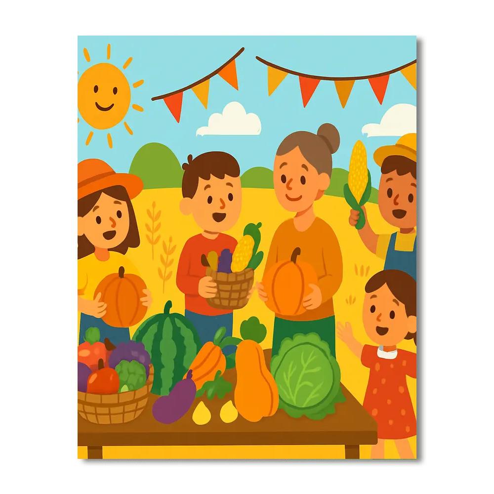Glorious Harvest Festival Painting By Numbers Kit