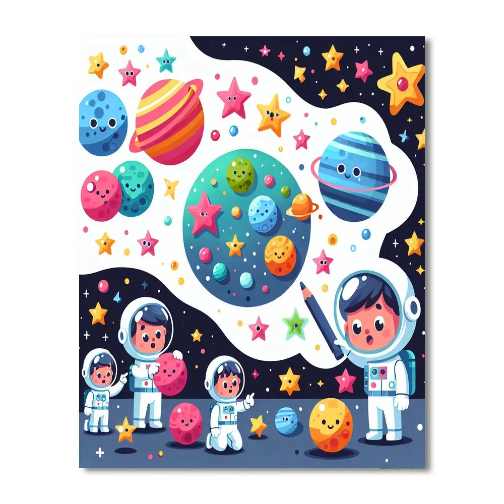 Starlit Space Mission Paint By Numbers
