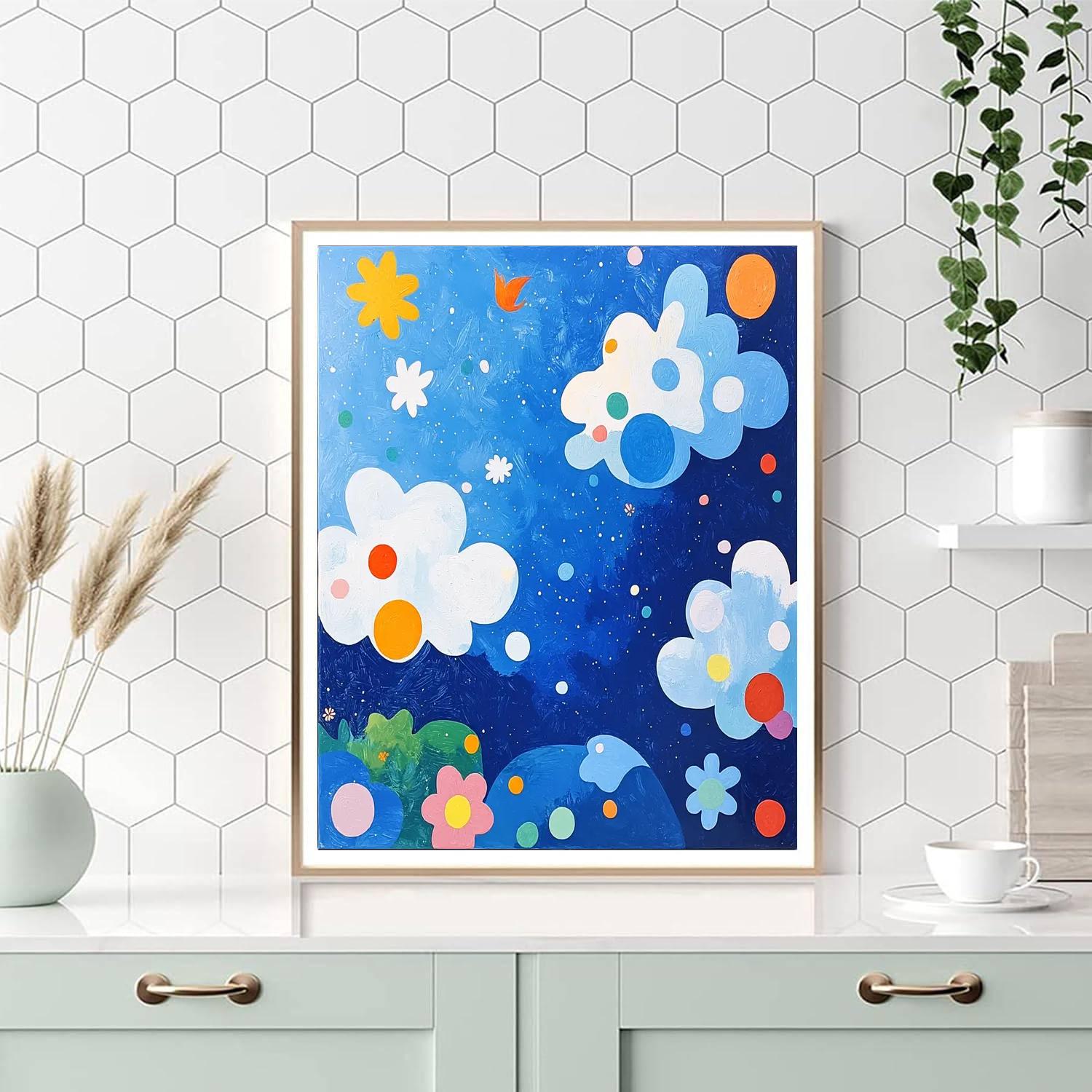 Joan Miró Inspired Fanciful Clouds  Paint By Number