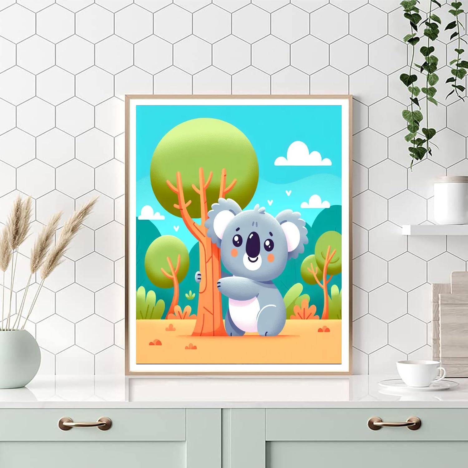 Curly Koala DIY Paint By Numbers