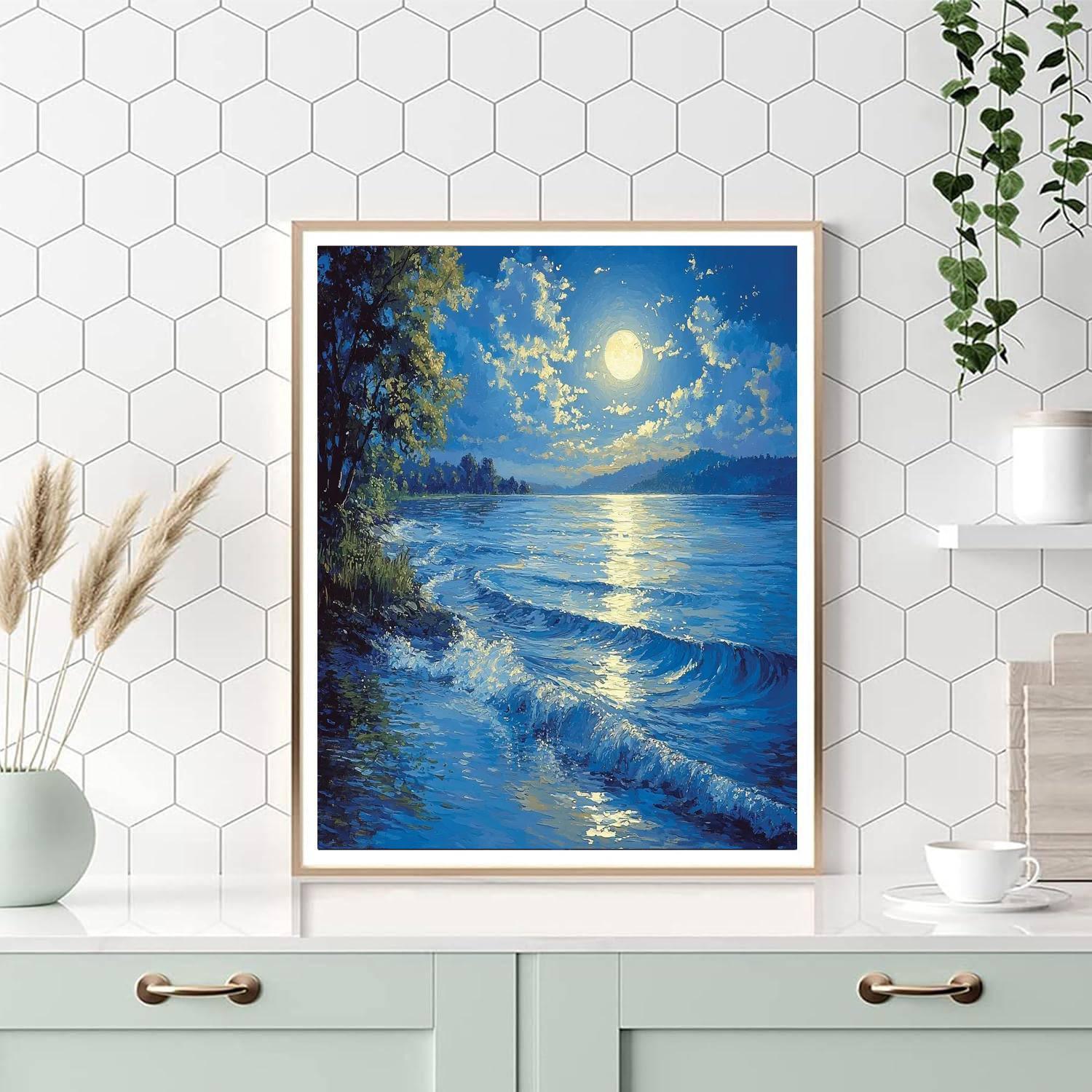 Ivan Aivazovsky Inspired Ethereal Night's Harmony  Paint By Color