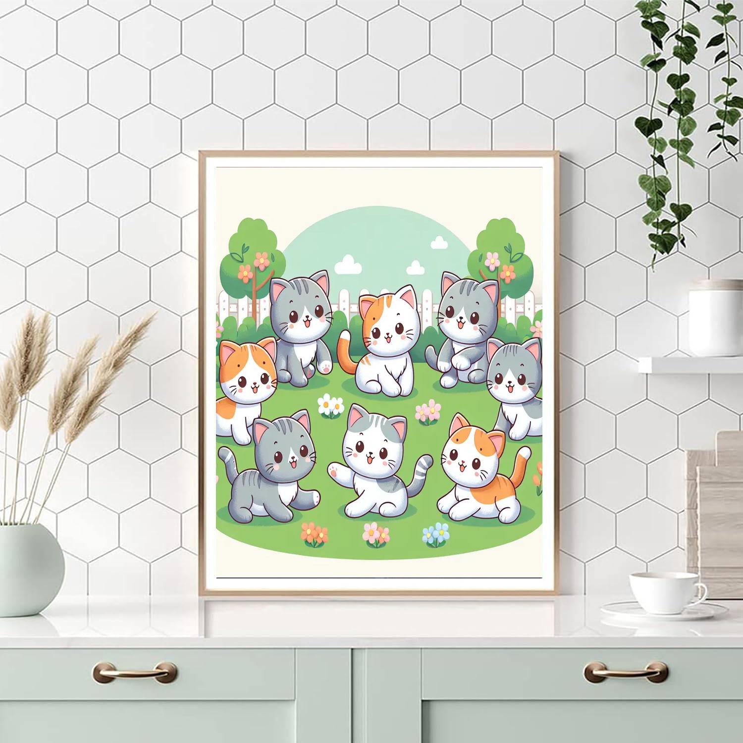 Playful Kittens Caper Paint By Color