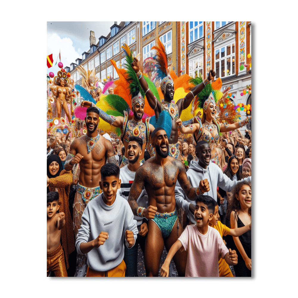 Copenhagen Carnival Number Painting