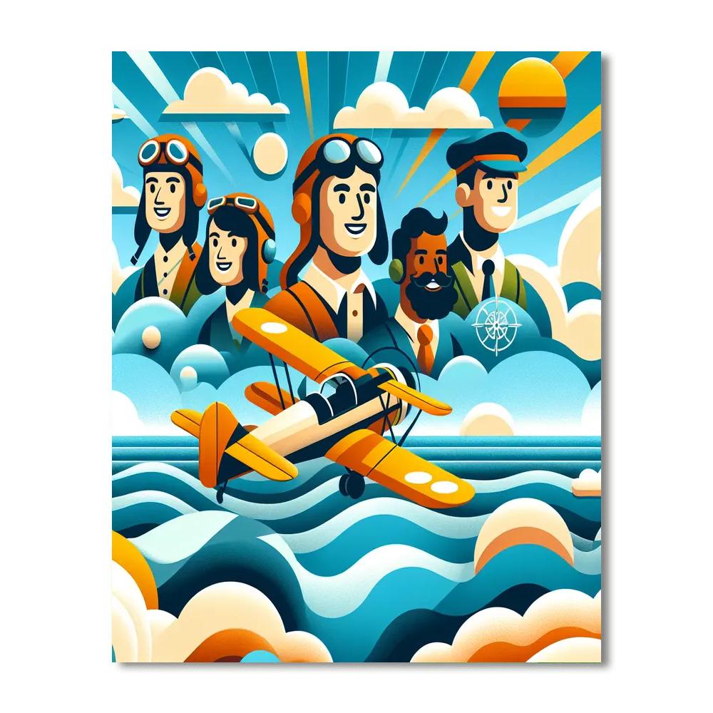 Aqua Aviator Adventures Numbered Painting Kits