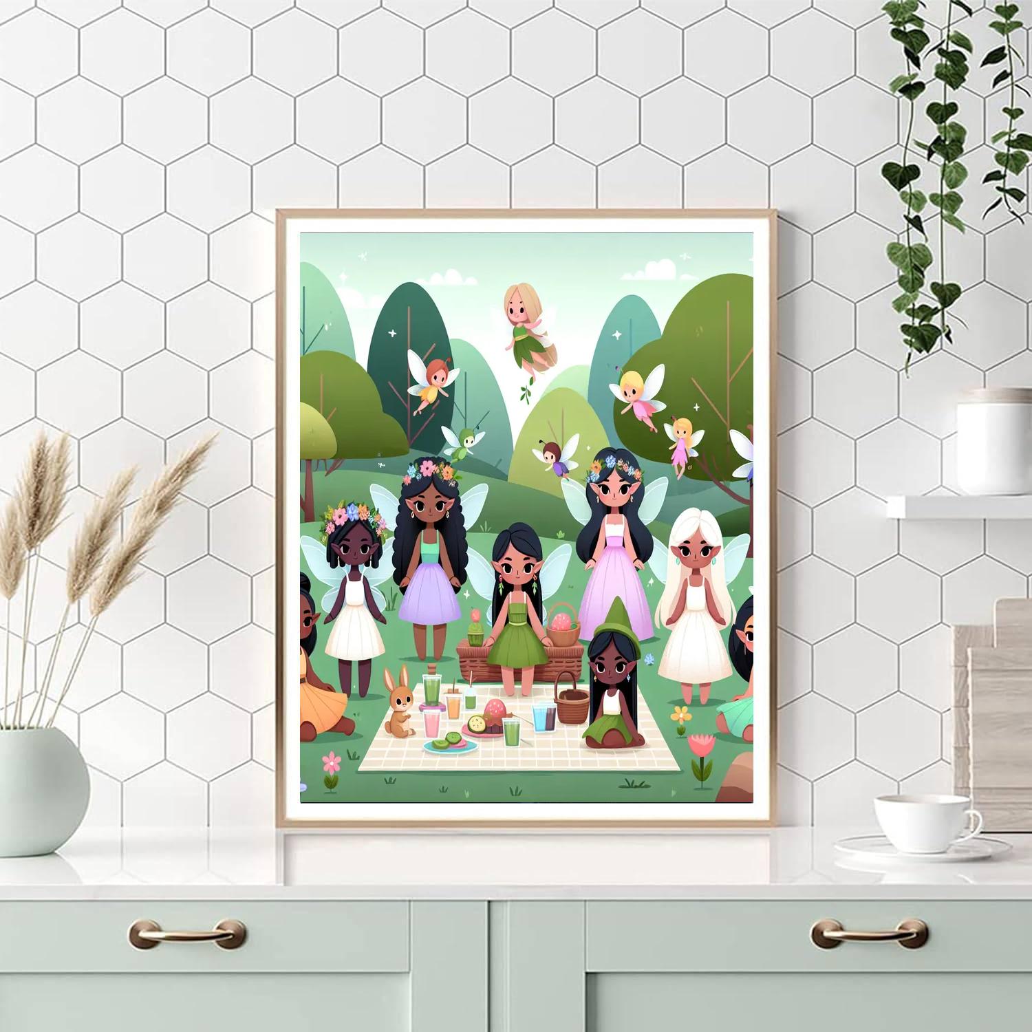 Woodland Fairy Picnic DIY Paint By Numbers