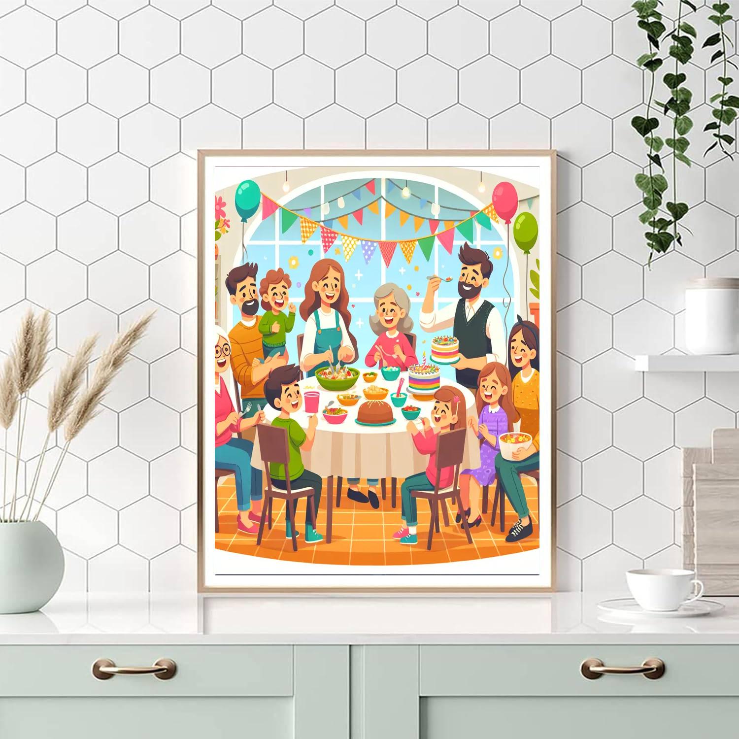 Festive Family Gatherings Paint By Numbers