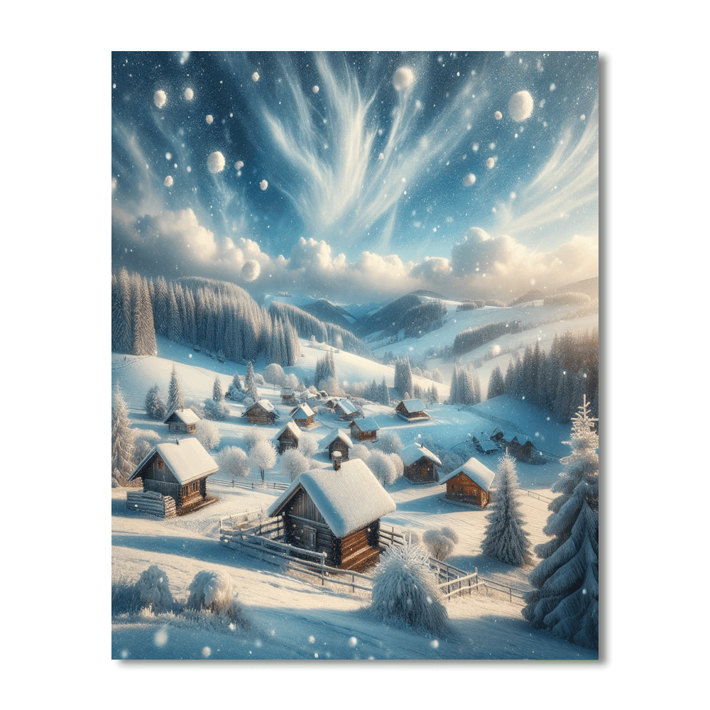 Winter Wonderland Landscape Paint By Numbers