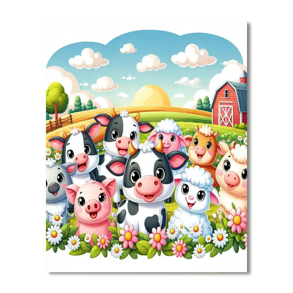 Adorable Farm Friends Paint By Numbers Kits