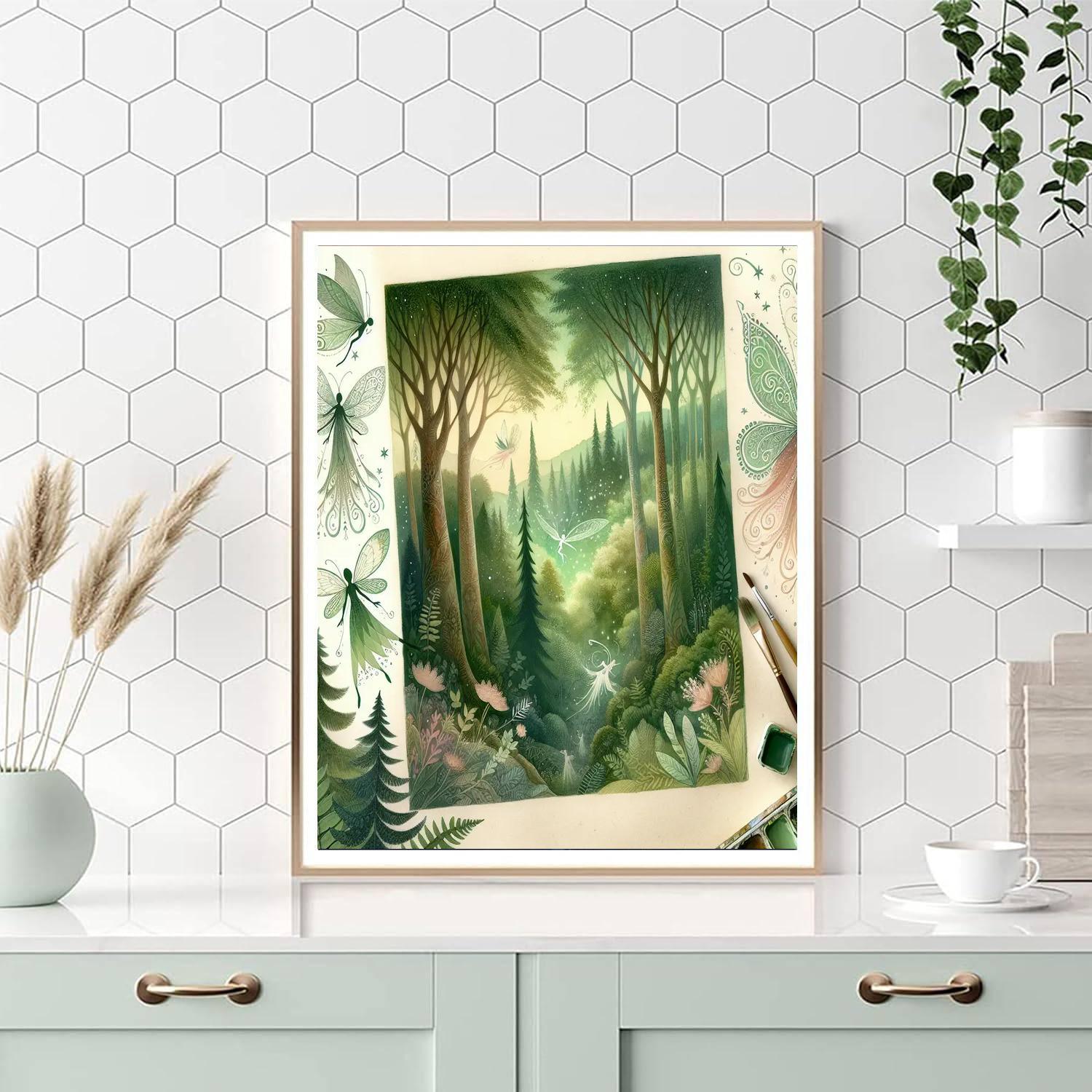 Mythical Forest Retreat Paint By Numbers Art