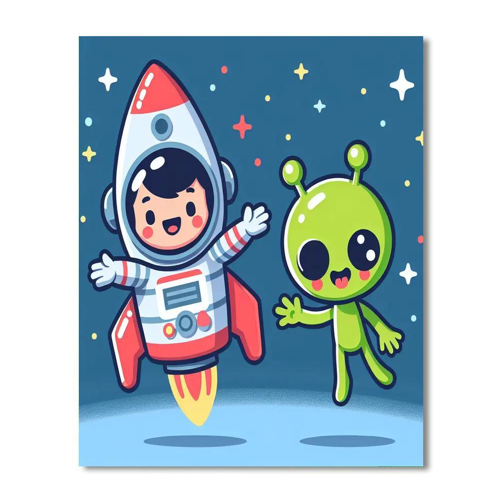 Cosmic Space Patrol Paint By Color