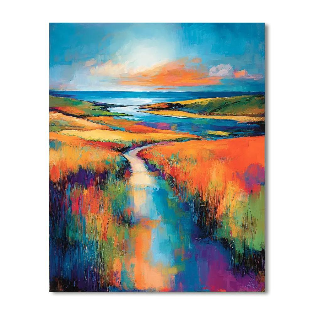 Paul Cézanne Inspired Abstract Horizon  Painting By Numbers Kit