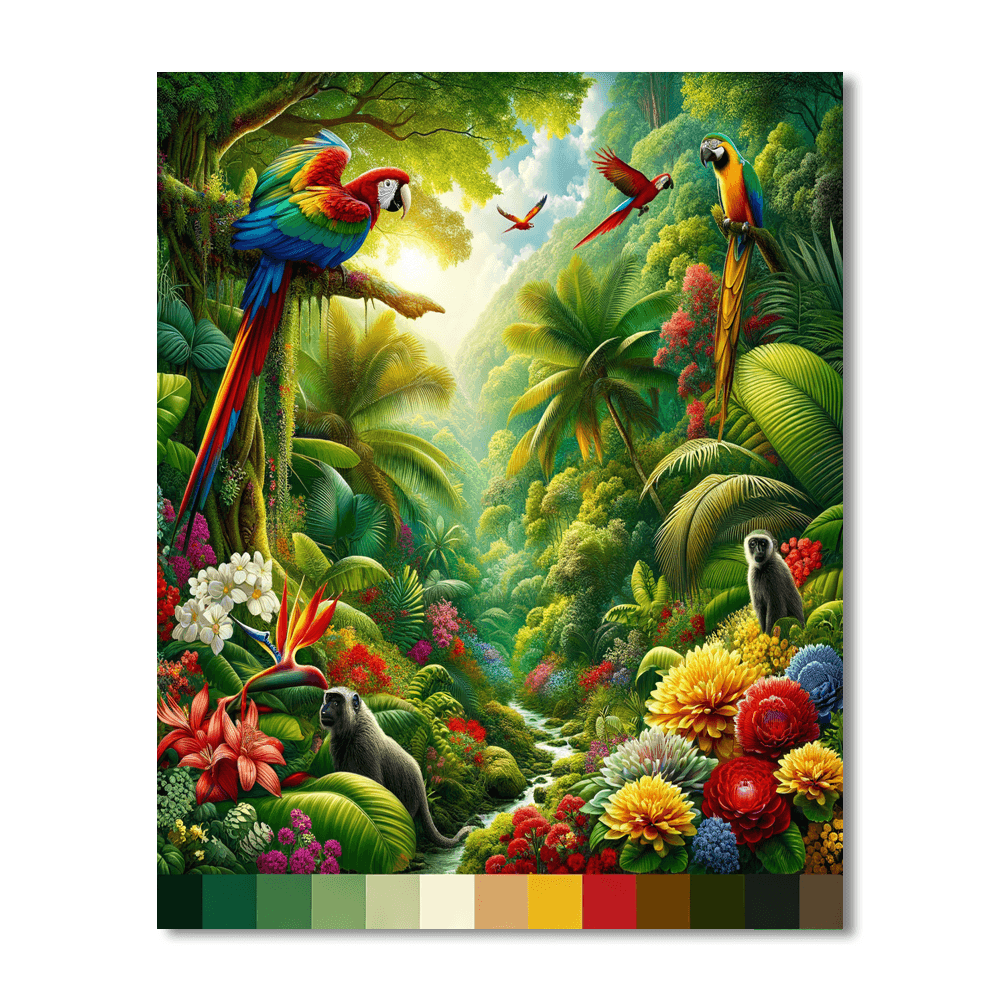 Breathtaking Rainforest Adventure Paint By Number