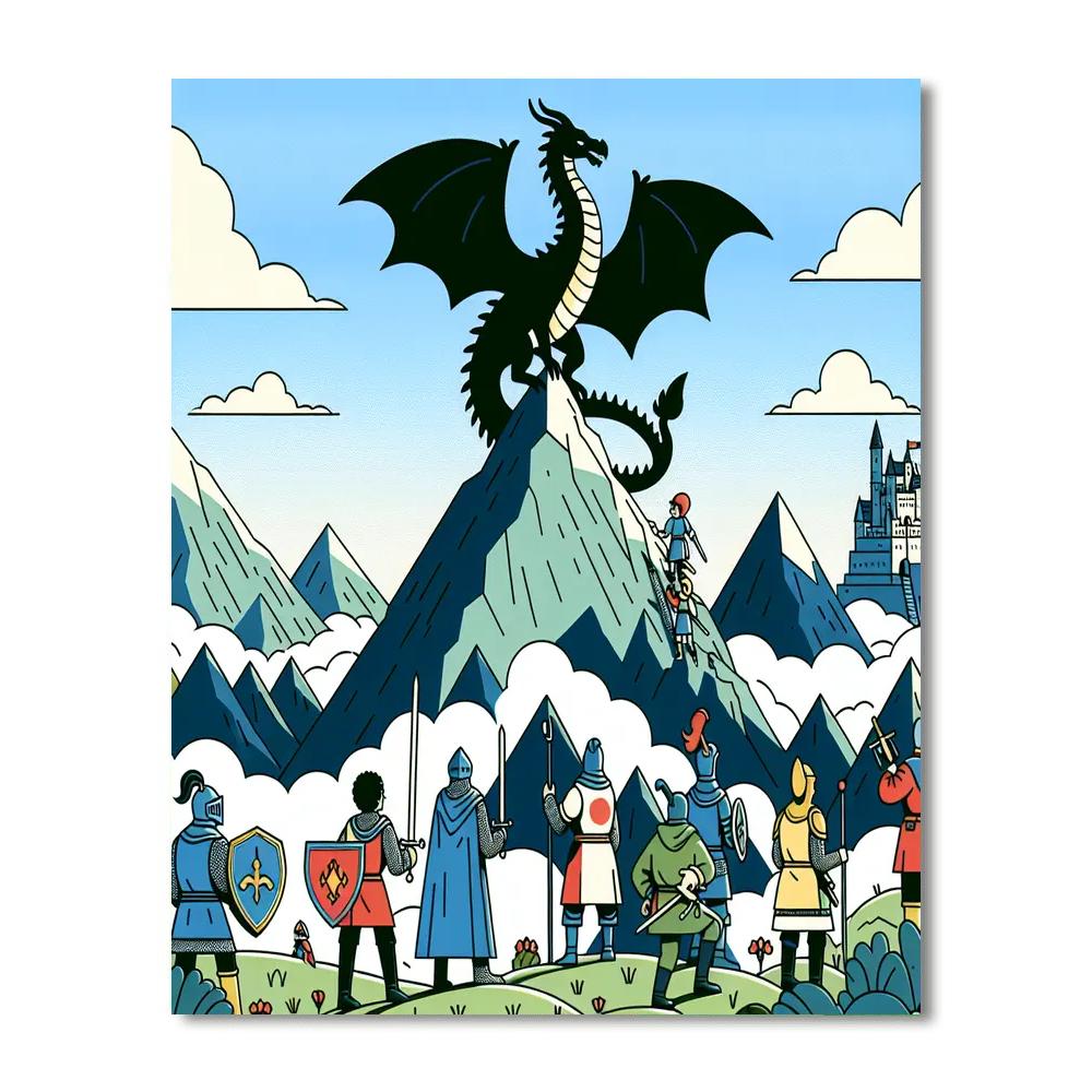 Dragon Mountain Paint By Numbers Art