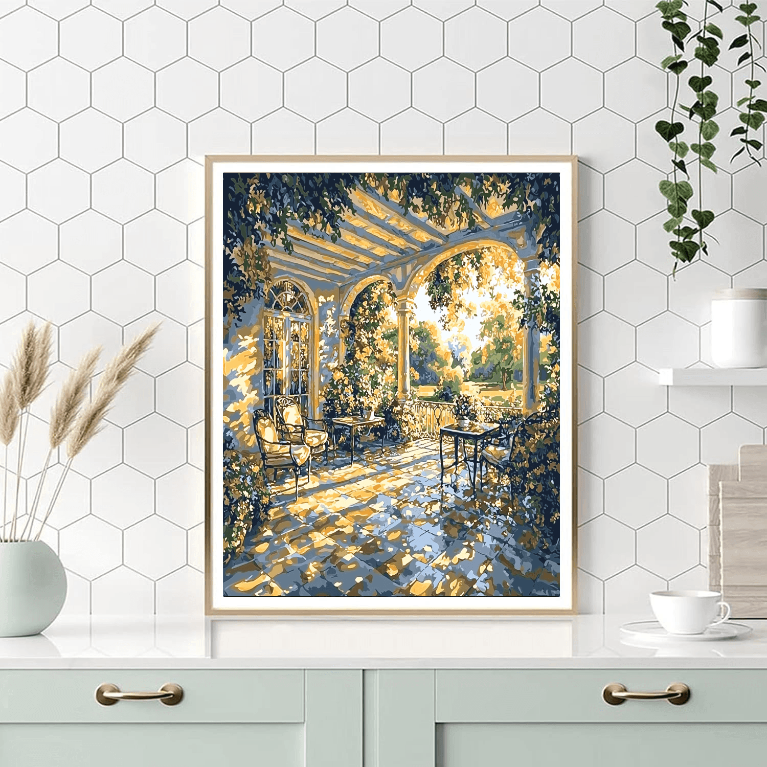 Johannes Vermeer Inspired Vermeer's Sunlit Veranda  Painting By Numbers Kit