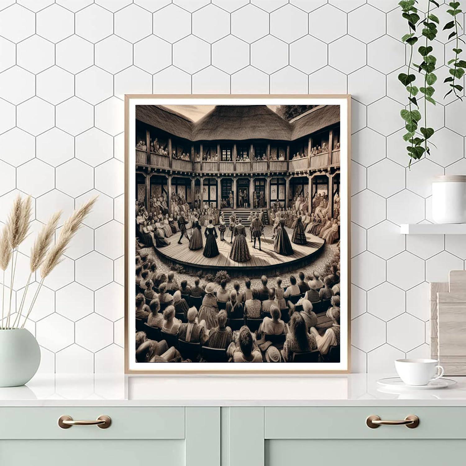 Shakespeare's Globe Theatre Festival Paint By Numbers Art