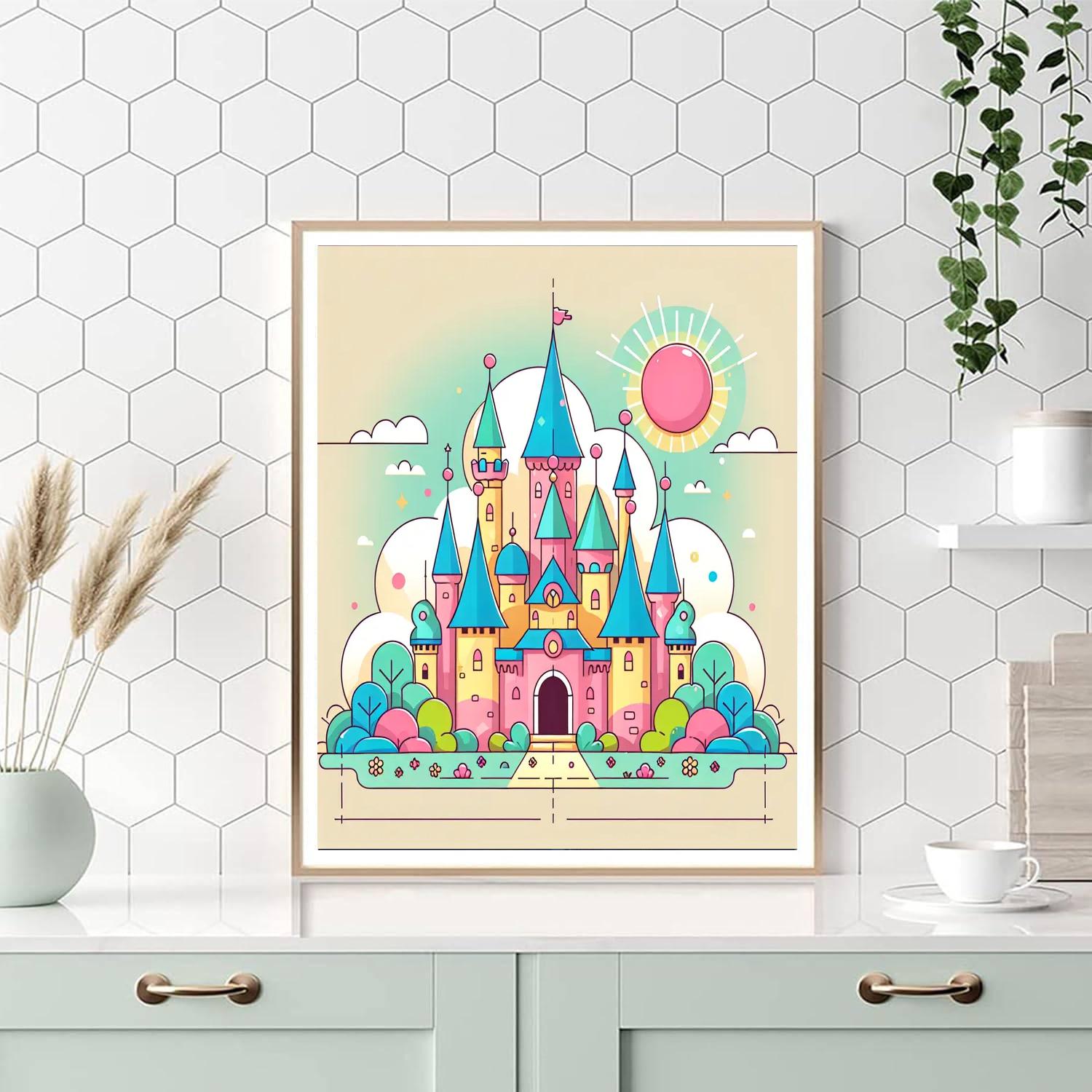Dandy Fairy Tale Castle Number Painting