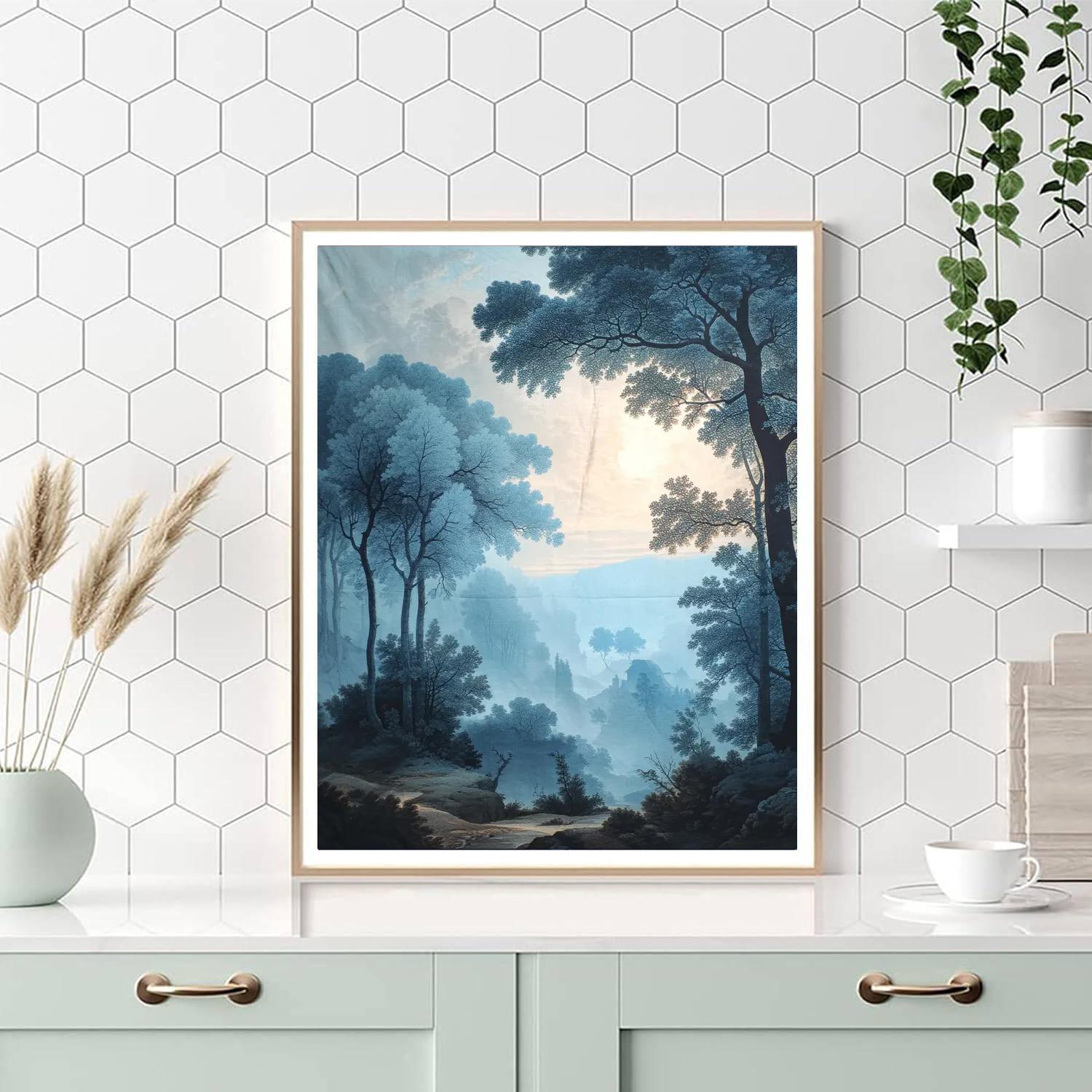 Caspar David Friedrich Inspired Moonlit Forest  Paint By Number