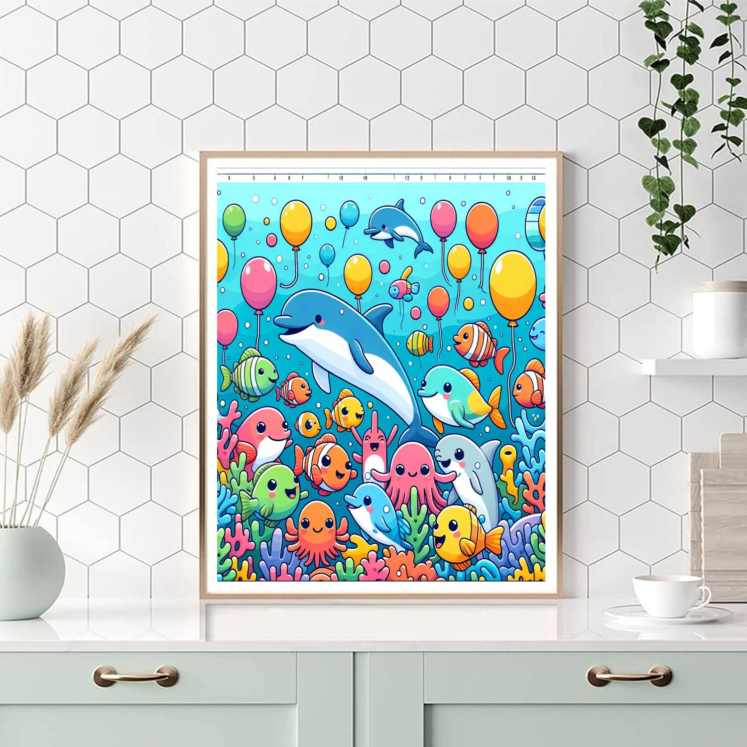 Colorful Ocean Party Number Painting