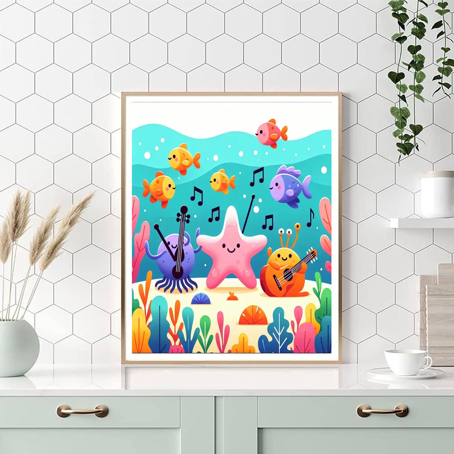 Stellar Starfish Symphony Paint By Numbers Art