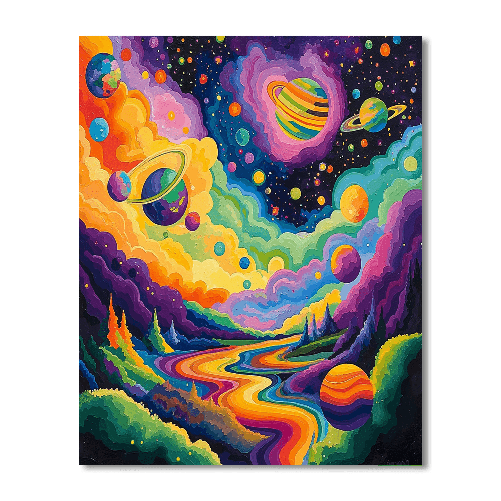 Wassily Kandinsky Inspired Captivating Cosmic Voyage  Paint By Numbers Kits