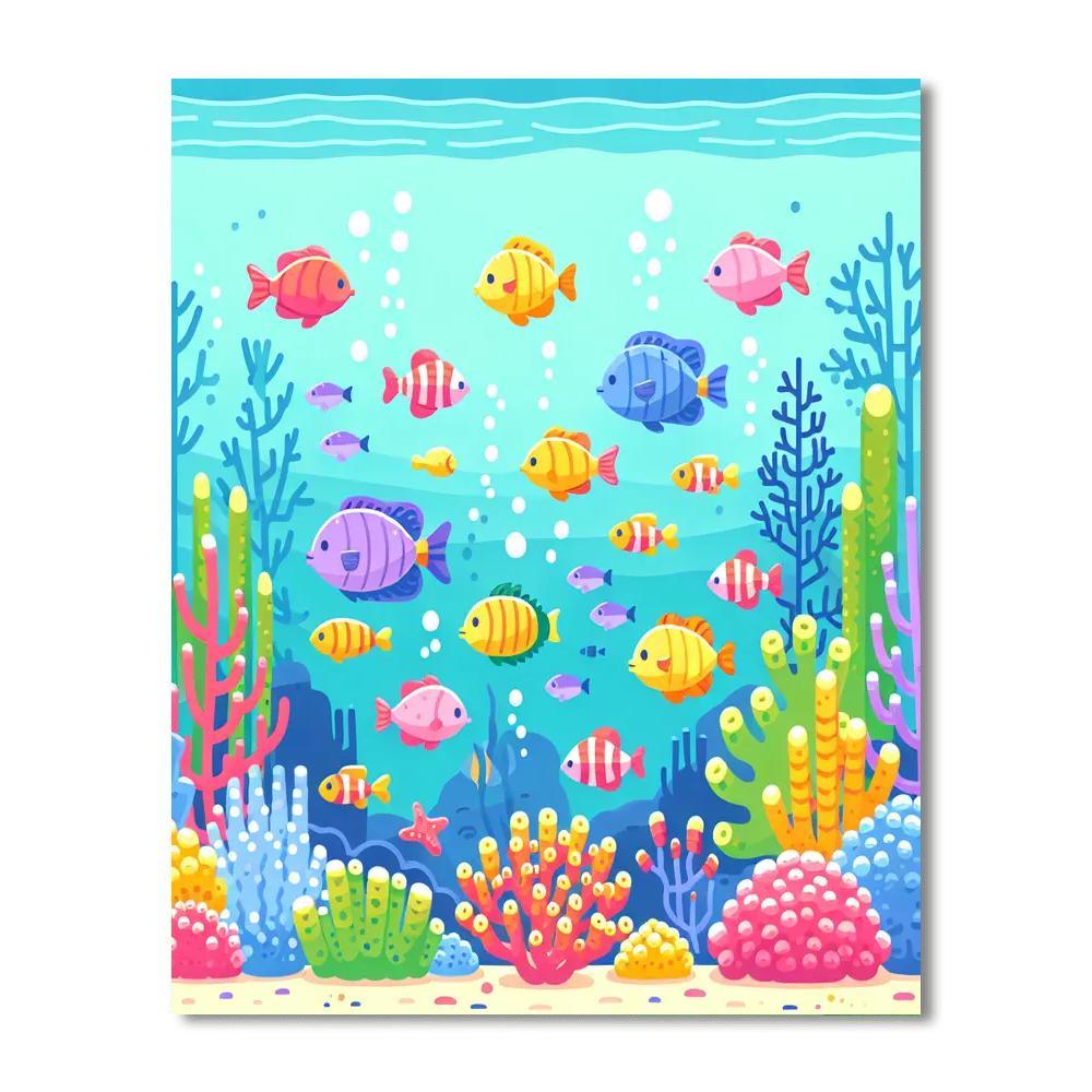 Oceanic Coral Garden Painting By Numbers Kit