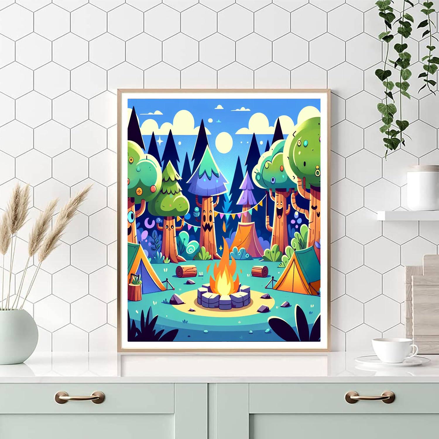 Forest Fantasy Campout Painting By Numbers Kit