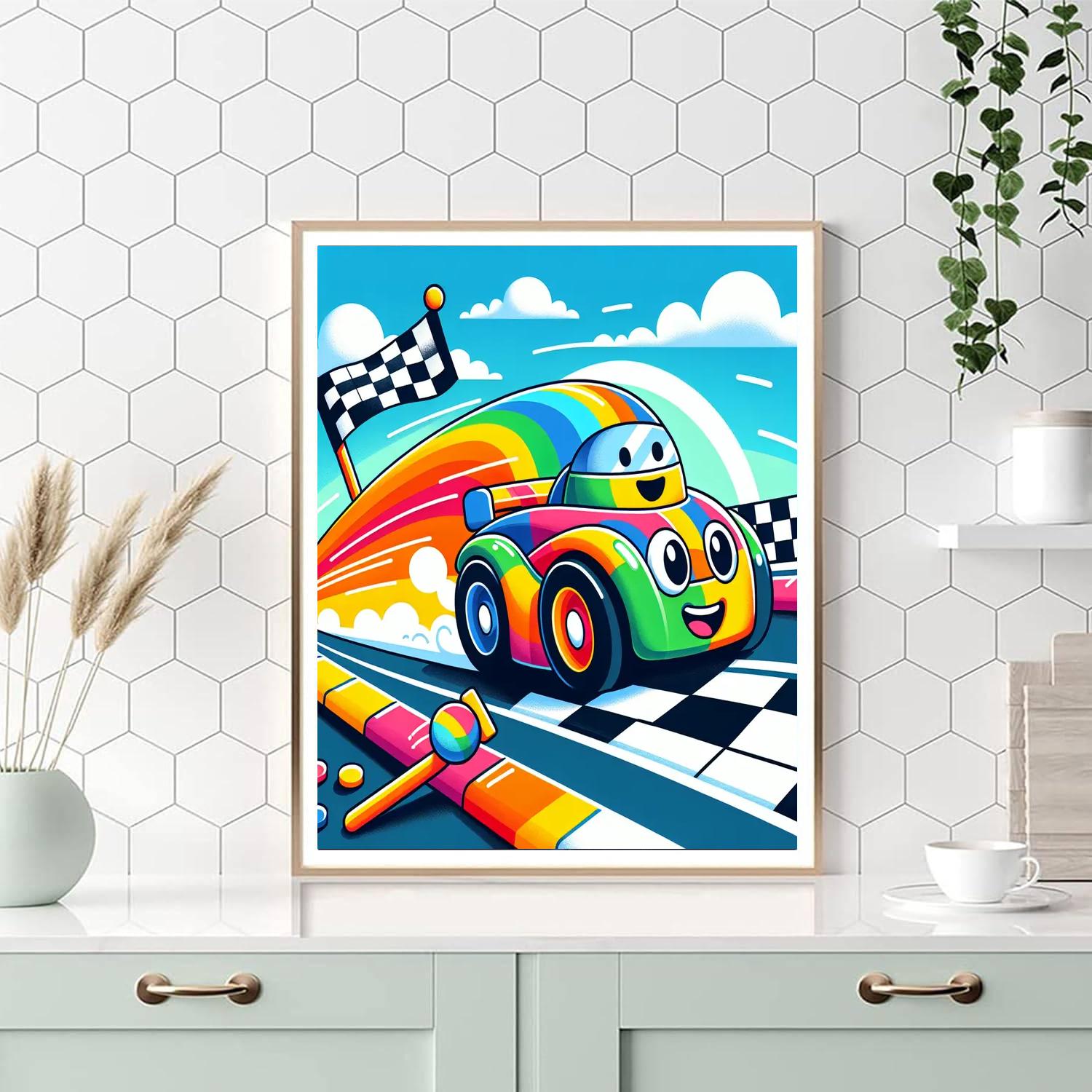 Exciting Race Car Numbered Painting Kits