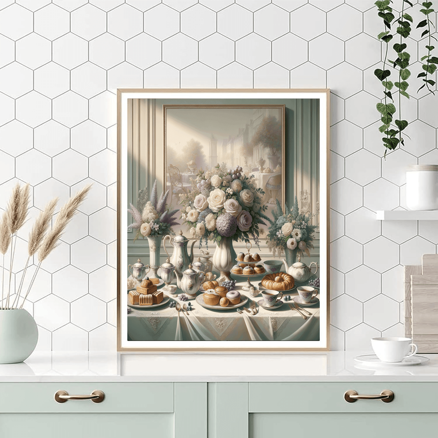 Elegant Evening Tea Numbered Painting Kits