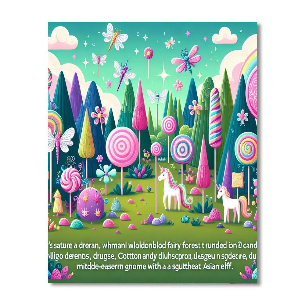 Sweet Fairy Forest Number Painting