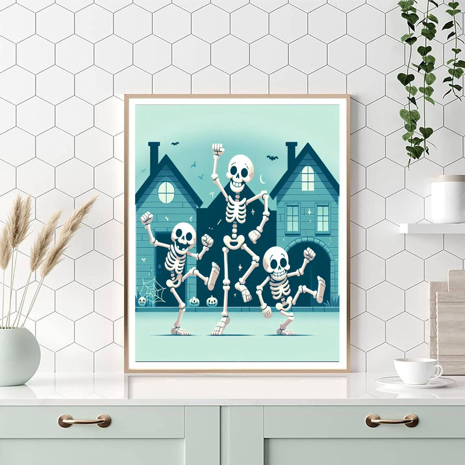 Spooky Yet Silly Skeletons Painting By Numbers Kit