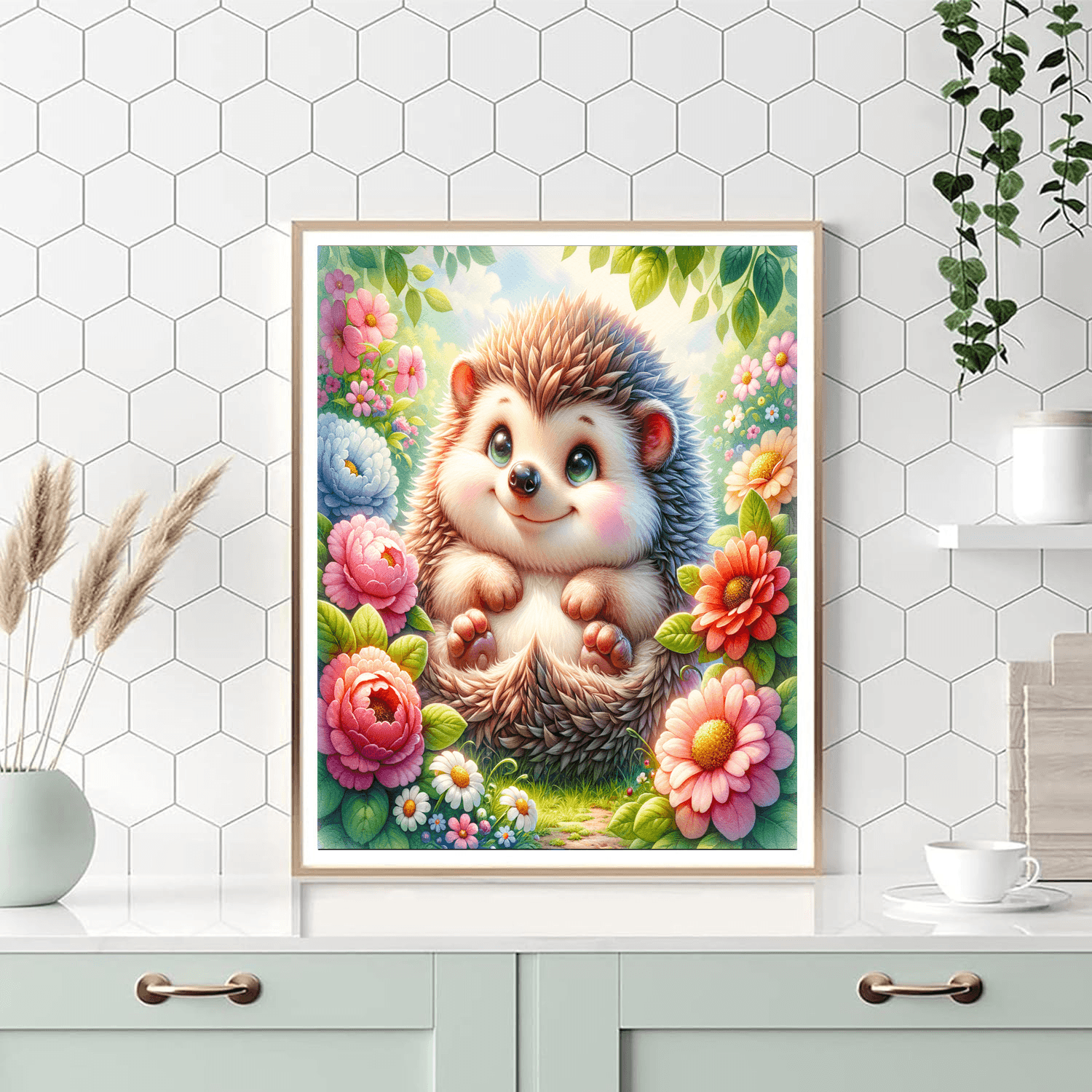 Charming Hedgehog - DIY Painting By Numbers Kit