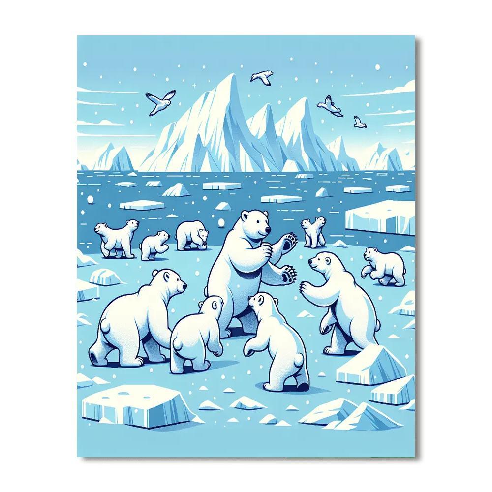 Winter Polar Adventure Painting By Numbers Kit