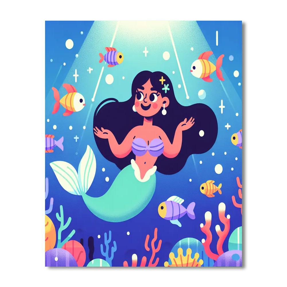 Ocean Mermaid's Secret Painting By Numbers Kit