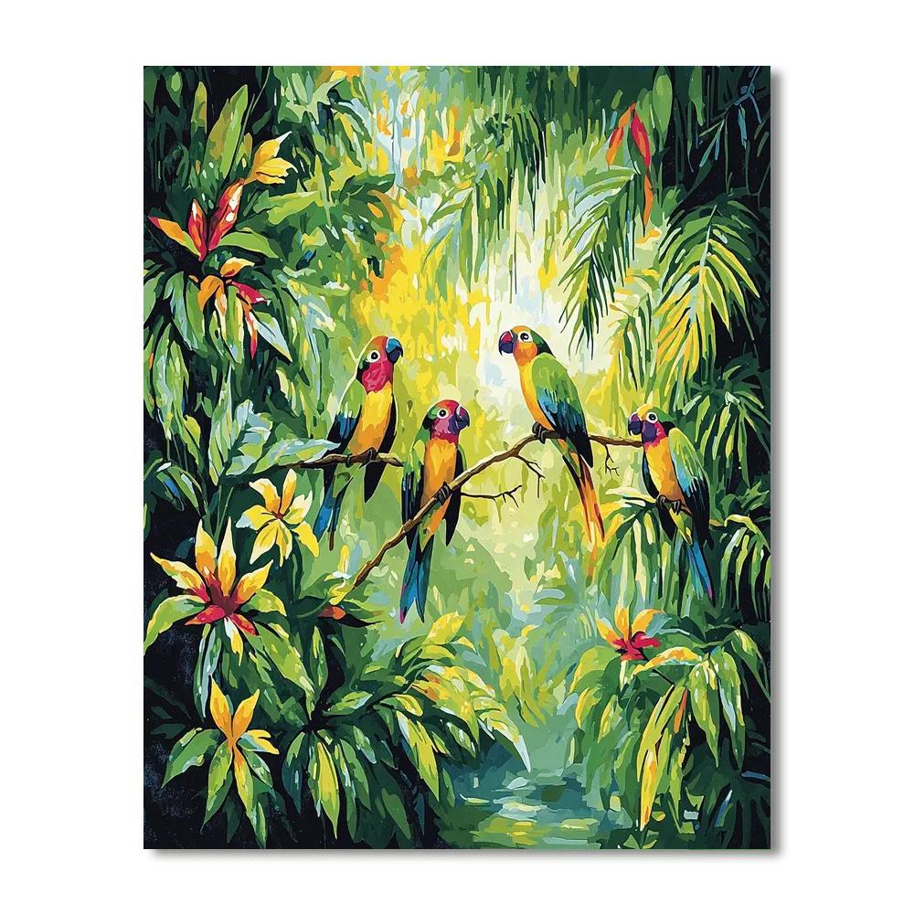 Henri Rousseau Inspired Tropical Haven Escape  Paint By Numbers